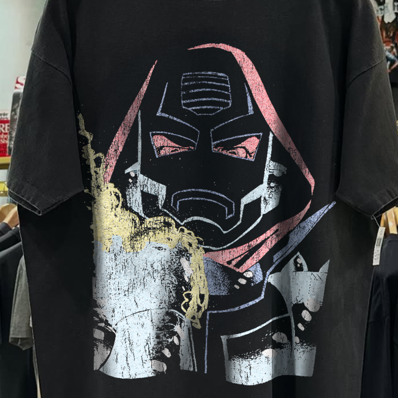 Vintage 1995 Dr. Doom Ultra Rare Washed Black Graphic T-Shirt