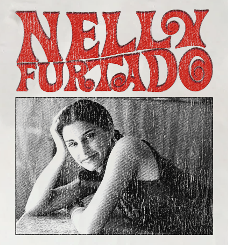 Vintage Nelly Furtado Vintage Washed White Graphic Graphic T-Shirt - As Worn By Rose From Blackpink