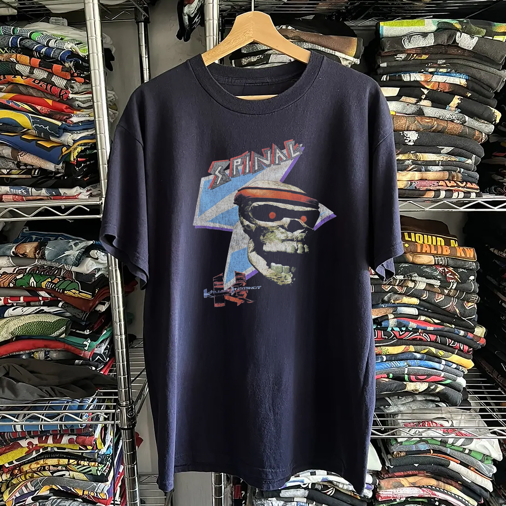 Vintage 90s Killer Instinct Spinal Washed Navy Graphic Graphic T-Shirt