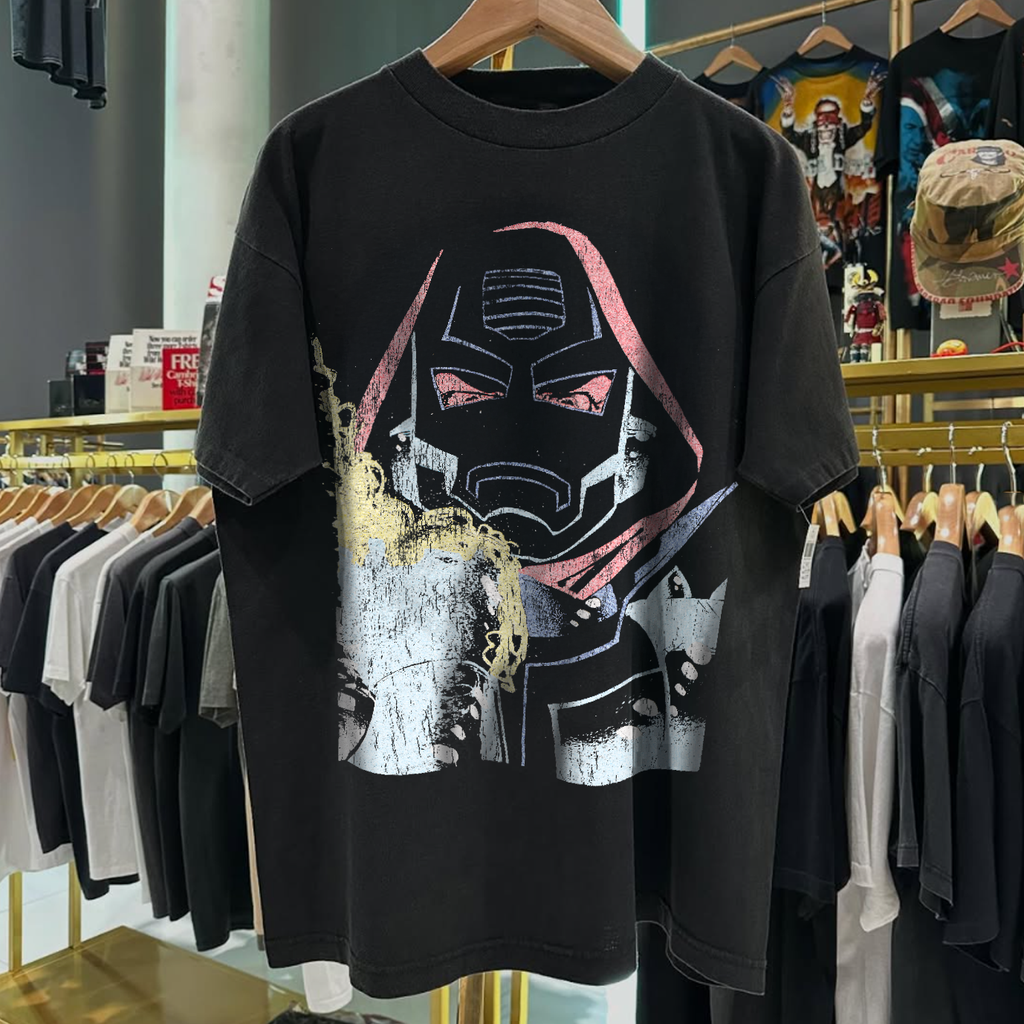 Vintage 1995 Dr. Doom Ultra Rare Washed Black Graphic T-Shirt