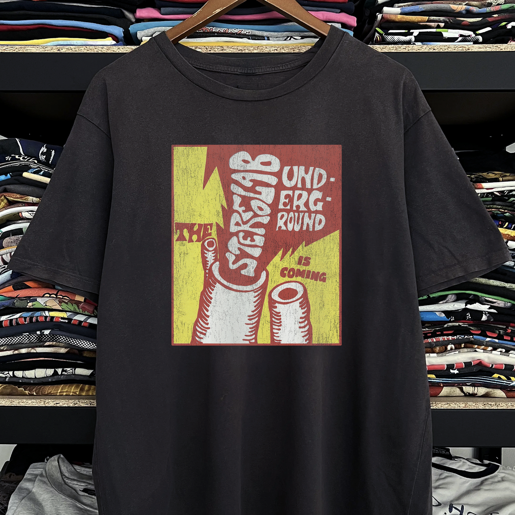 Vintage 1999 Stereolab Underground Washed Black Graphic Graphic T-Shirt