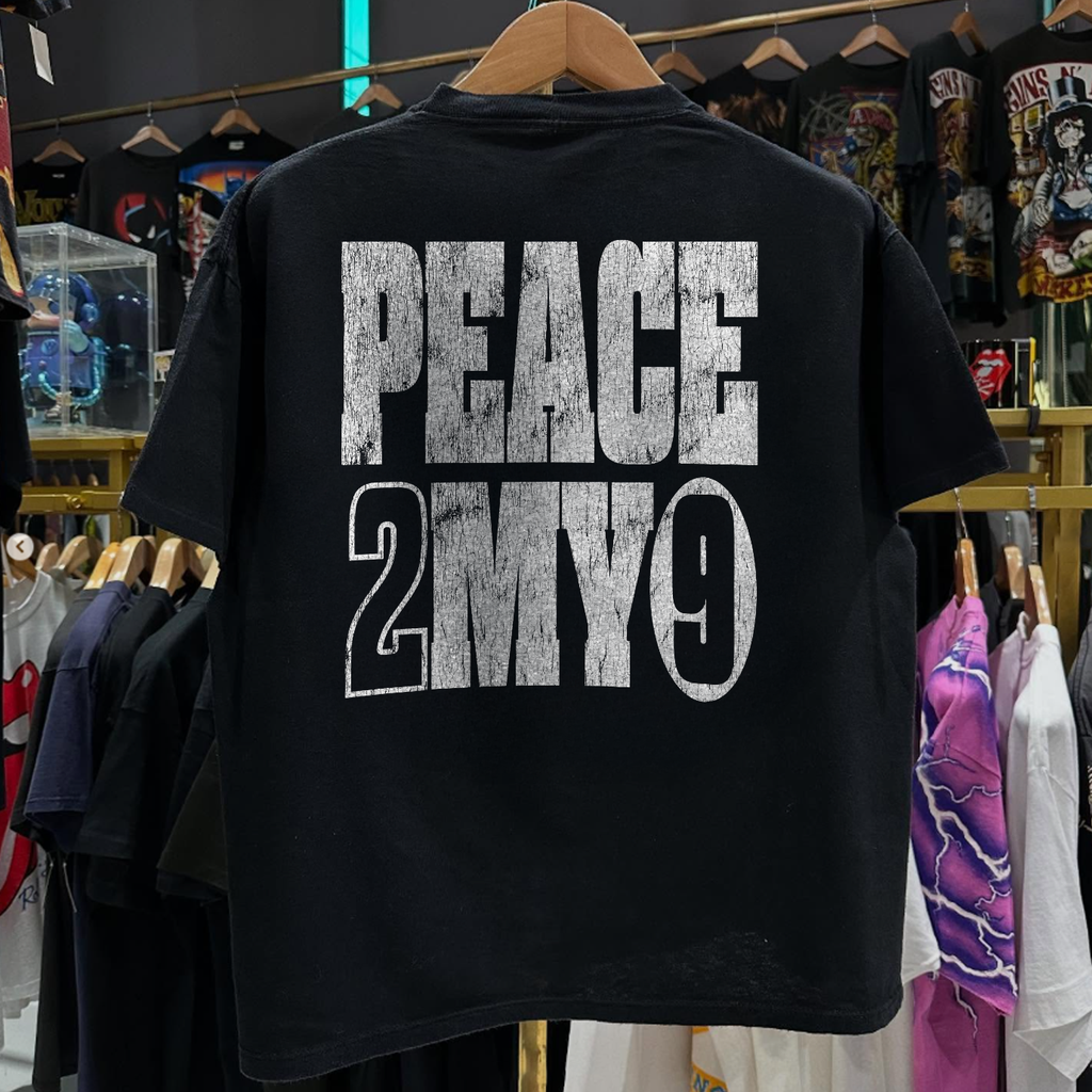 Vintage 1992 Spice 1 'Peace2My9' Rare Washed Black Graphic T-Shirt