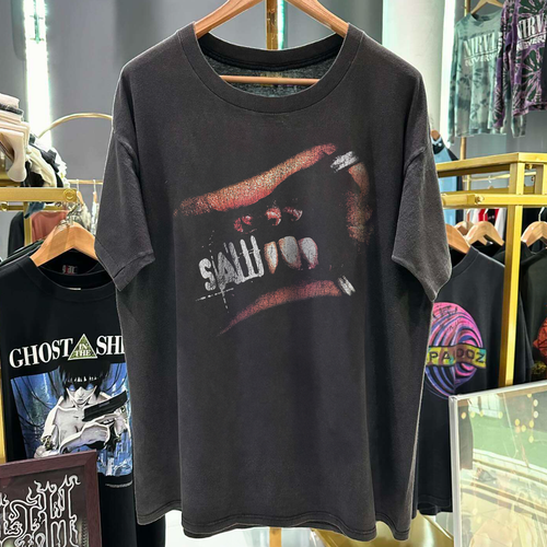 Vintage Saw 3 Promo Vintage Washed Black Graphic T-Shirt