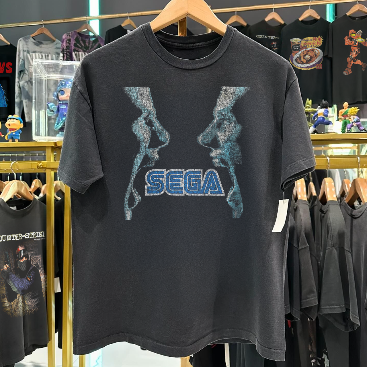 Vintage 90s Sega Dreamcast Promo Rare Washed Black Graphic T-Shirt