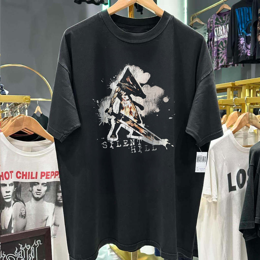 Vintage Silent Hill Pyramid Head Promo Vintage Washed Graphic T-Shirt