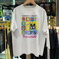 Vintage Tamagotchi Crown Craft Washed White Graphic Graphic T-Shirt