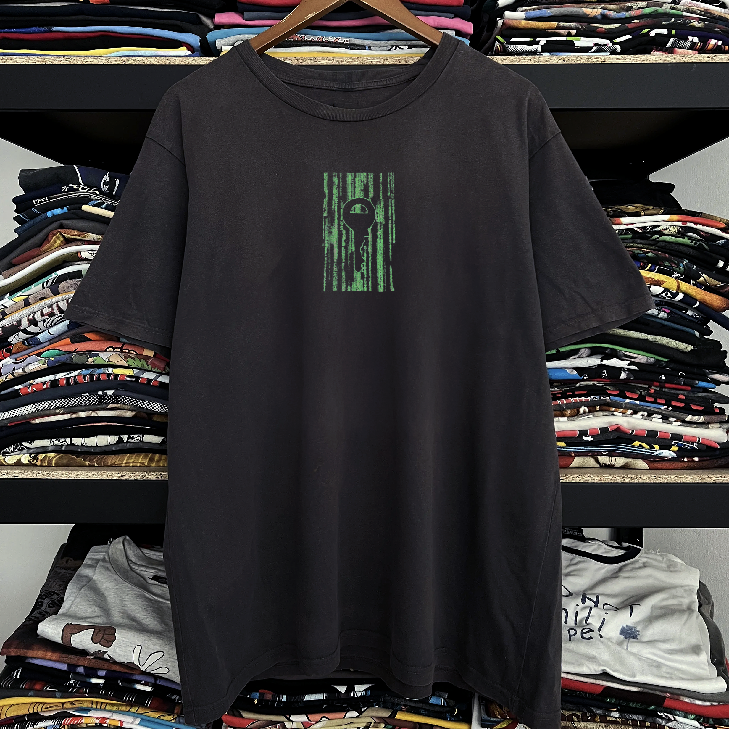 Vintage 2003 The Matrix Reloaded Promo Washed Black Graphic Graphic T-Shirt
