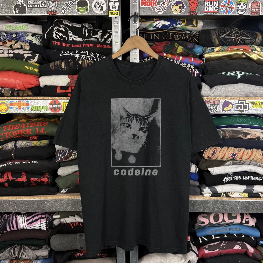 Vintage Rare Codeine Washed Black Graphic Graphic T-Shirt
