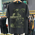Vintage Modern Warfare Heavyweight Black Graphic Graphic T-Shirt
