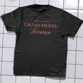 Vintage 90s Grand Hotel Tremezzo Rare Washed Black Graphic T-Shirt