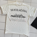 Vintage 90s Hotel Alcatraz Rare Washed White Graphic T-Shirt