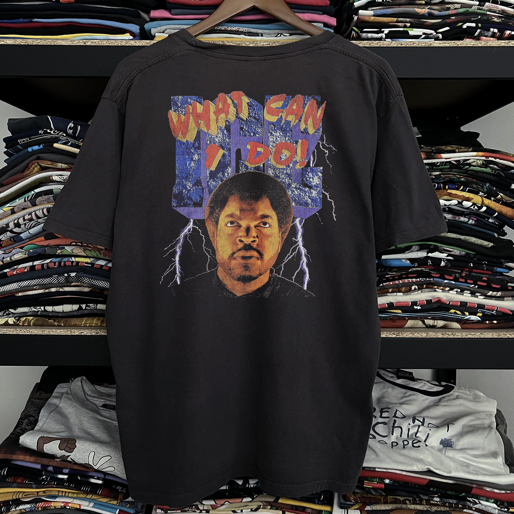 Vintage 1995 Ice Cube What Can I Do Washed Black Graphic Graphic T-Shirt