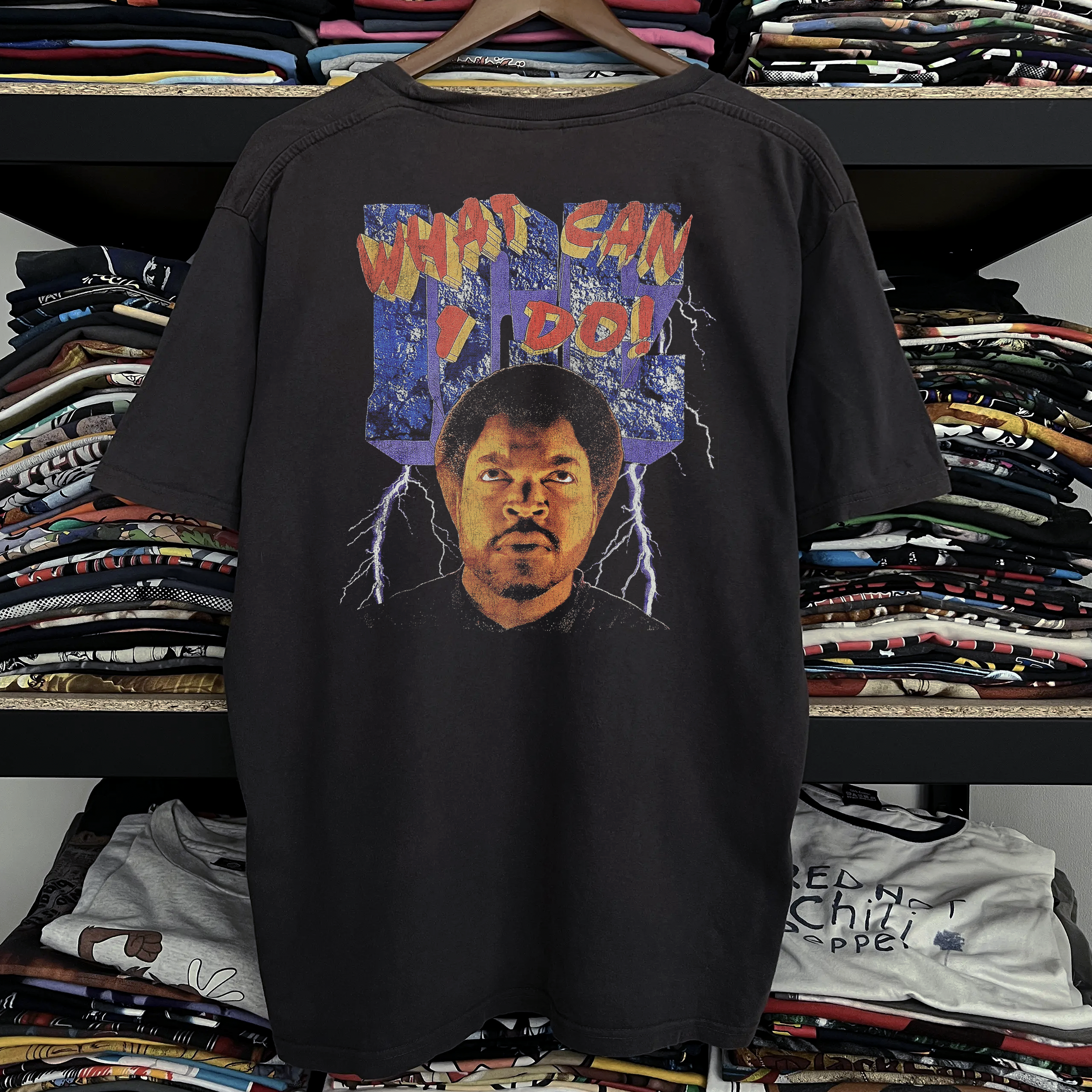 Vintage 1995 Ice Cube What Can I Do Washed Black Graphic Graphic T-Shirt