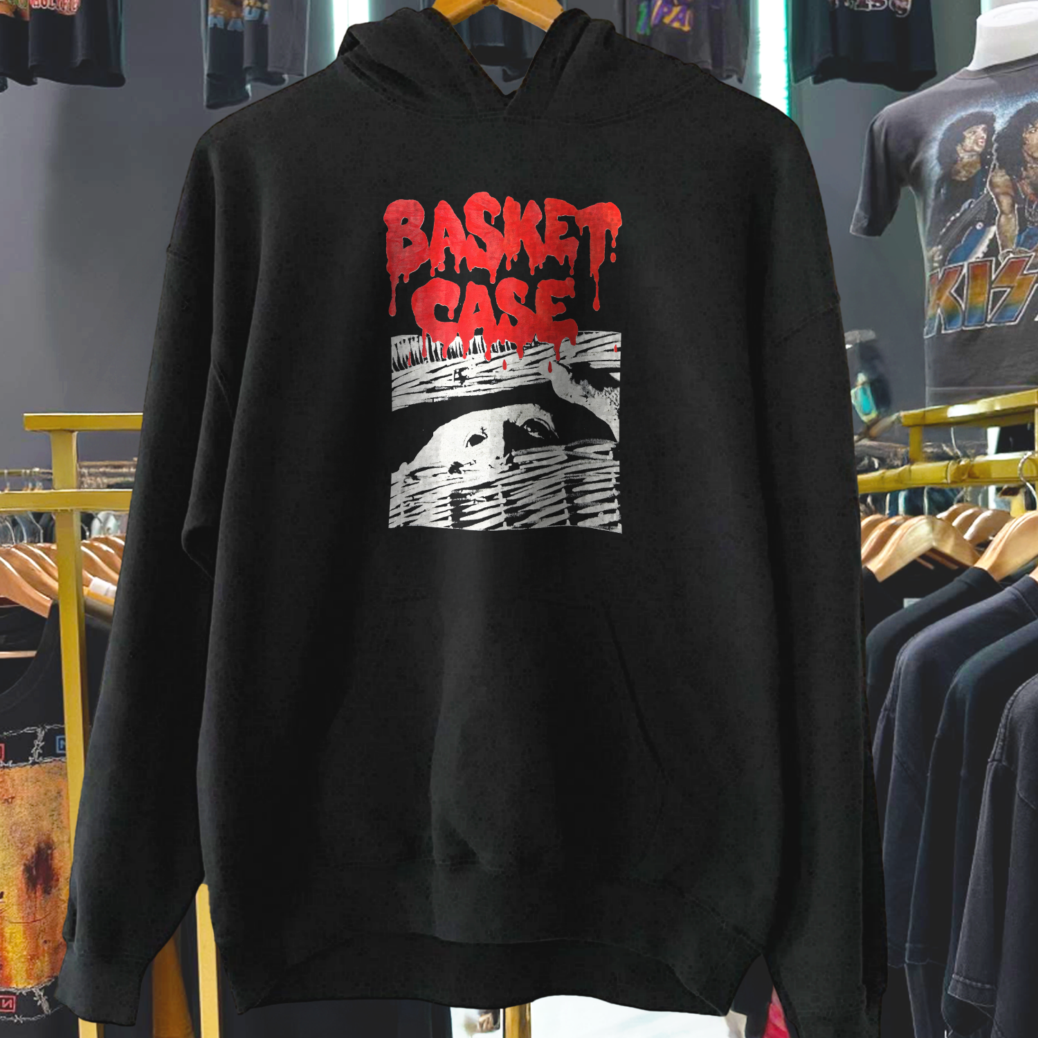 Vintage Basket Case Black Hoodie