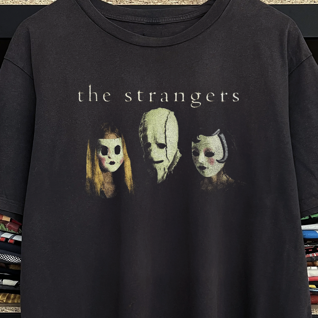 Vintage Y2K The Strangers Promo Washed Black Graphic Graphic T-Shirt