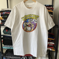 Vintage 70s Forty Year Old Hippie Washed White Graphic Graphic T-Shirt
