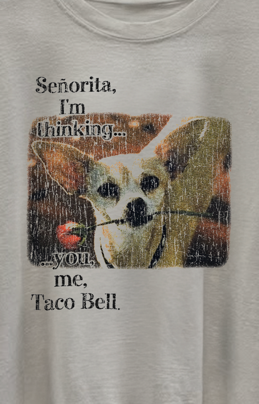 Vintage T Bell Valentines Date Washed White Graphic Graphic T-Shirt