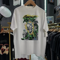 Vintage 90s Ghost Rider Graphic Graphic T-Shirt Washed White Graphic Graphic T-Shirt